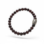 Dames armband Granaat 6 mm met basic kraal