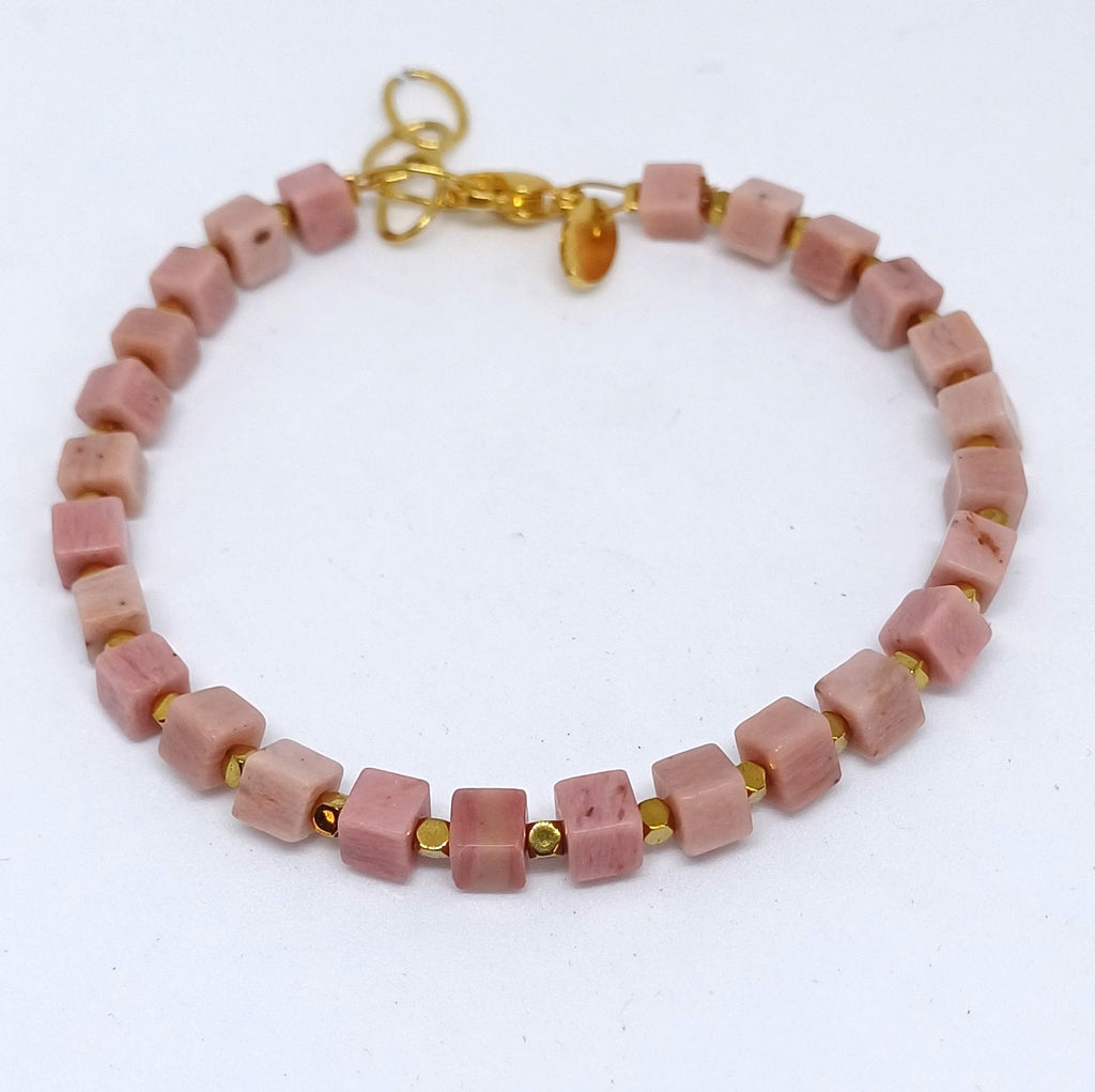 Baixa armband edelsteen roestvrij staal verguld