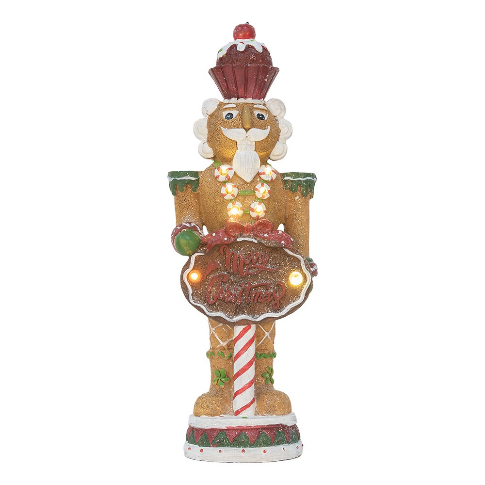 Kerstdecoratie Beeld Notenkraker 3 x AAA Bruin Kunststof