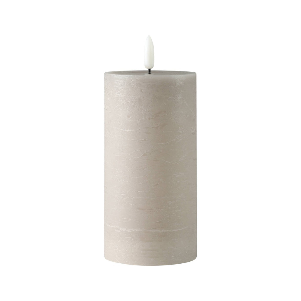 Led Kaars weduwe beige 15x8cm