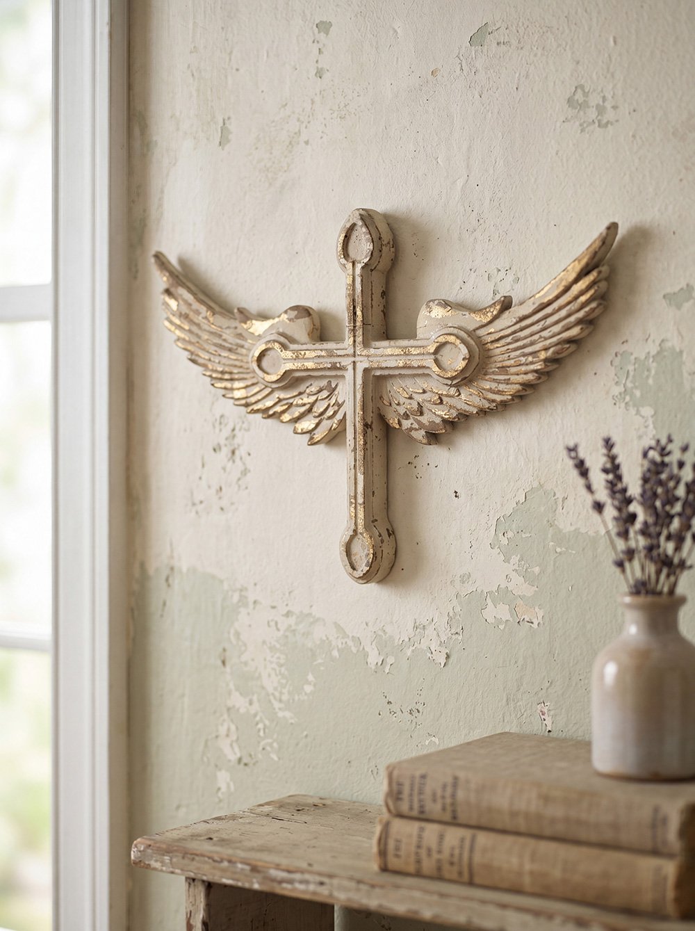 Wanddecoratie 48x3x31 cm Beige Hout