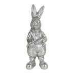 Beeld Konijn 13 cm Zilverkleurig Kunststof