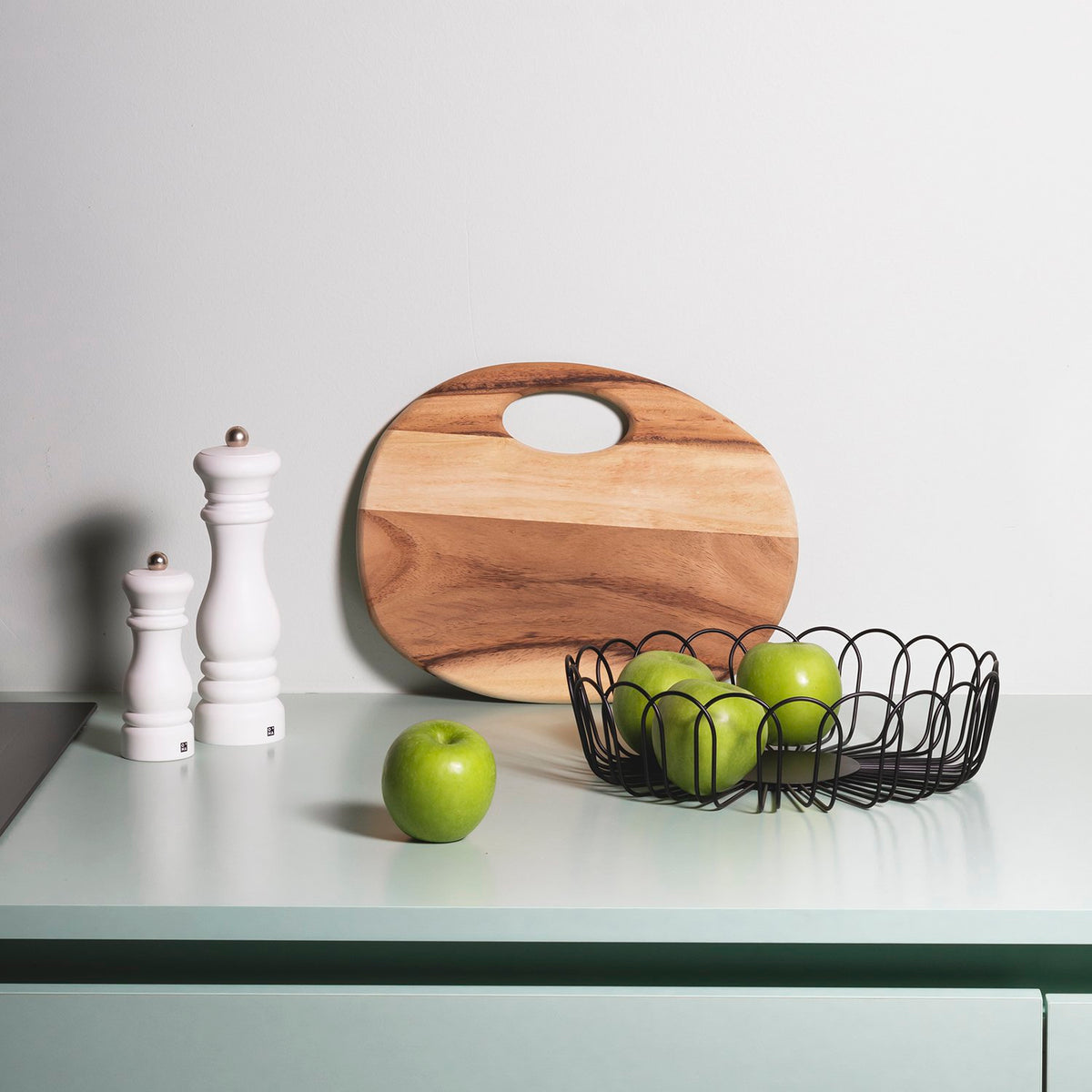 Peper/zoutmolen H14cm wit Pepe