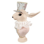 Decoratie Beeld Konijn 18x15x39 cm Beige Textiel