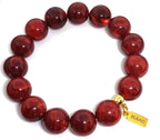 Stretcharmband van bordeauxrode XL kralen