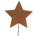 Metalensteker ster 75x18cm roest