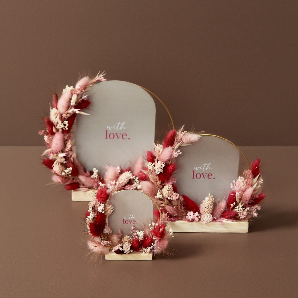 Flowerhoop Rond - Rozenhout