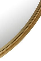 J-Line spiegel Rond Hoge Rand - metaal/glas - goud - large - Ø 110 cm