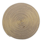 Placemat Riet Ø 51x1 cm Wit Geel Jute Cirkel Tafelmat