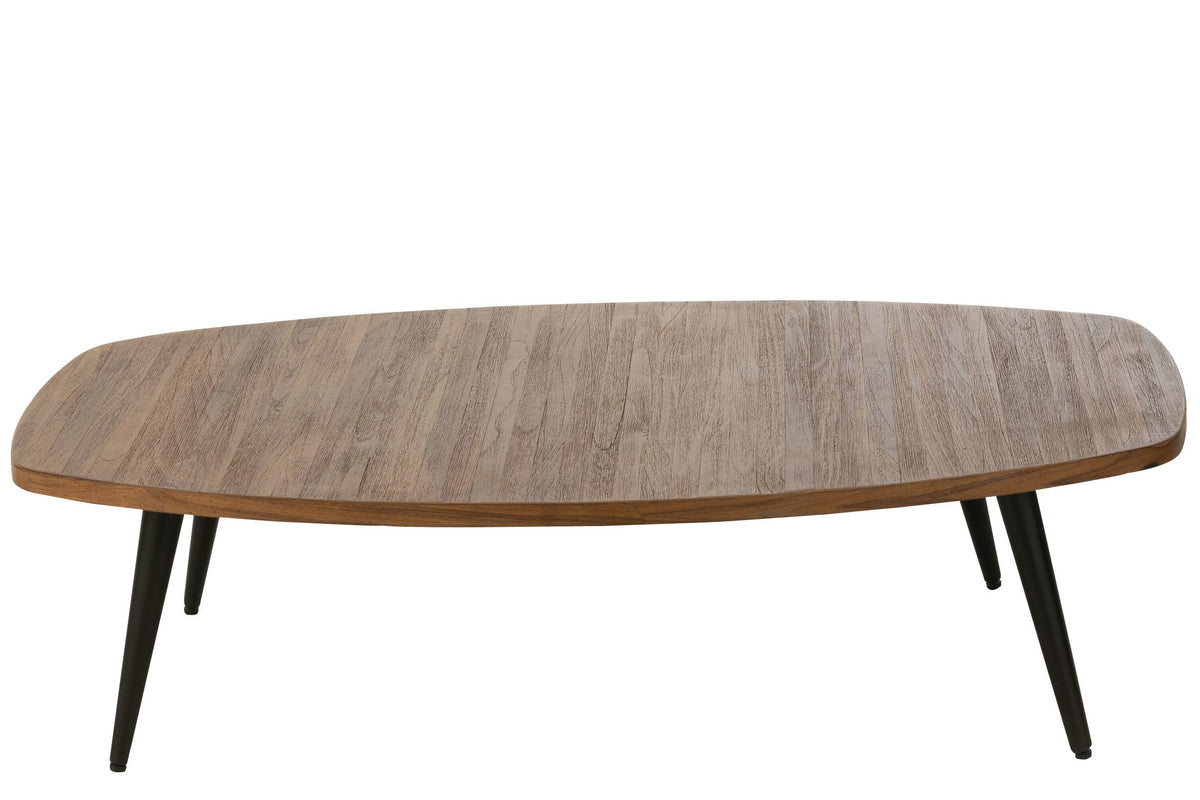 J-Line Salontafel Rechthoekig Gerecycleerd Teak Naturel