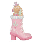 Kerstdecoratie Beeld Laars 13x9x22 cm Roze Kunststof