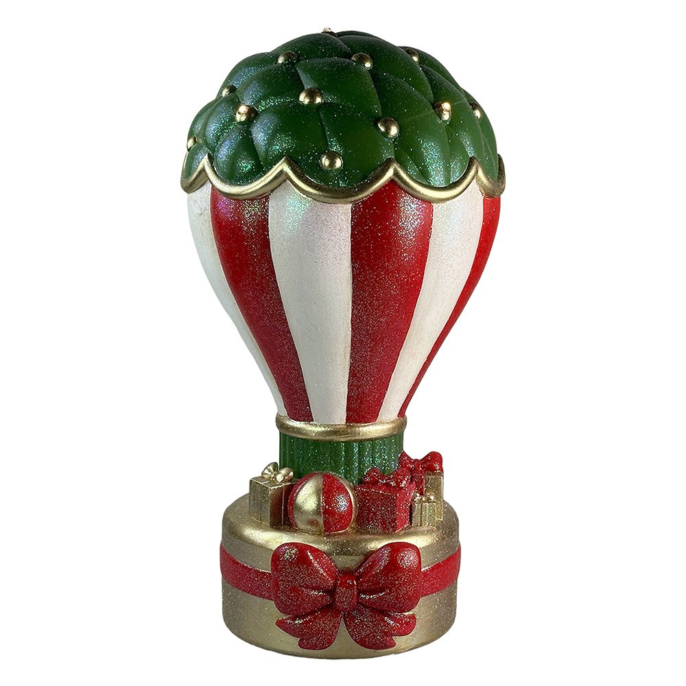 Kerstdecoratie met LED-verlichting Luchtballon Rood Keramiek Kerstdecoratie