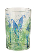 J-Line theelichthouder Papegaai - glas - groen/blauw - L