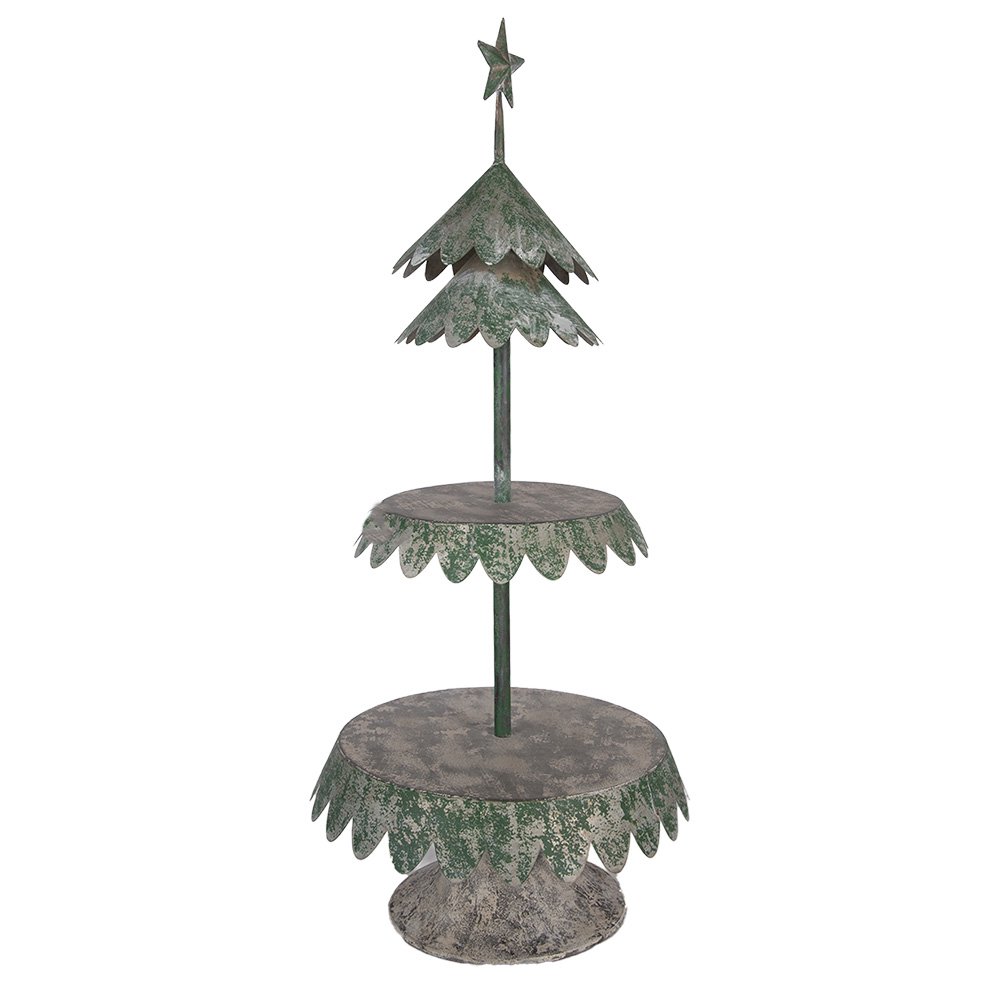 Etagère Kerstboom Ø 32x75 cm Groen Metaal