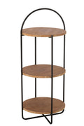 J-Line Rek Mia Mdf/Ijzer Naturel Zwart