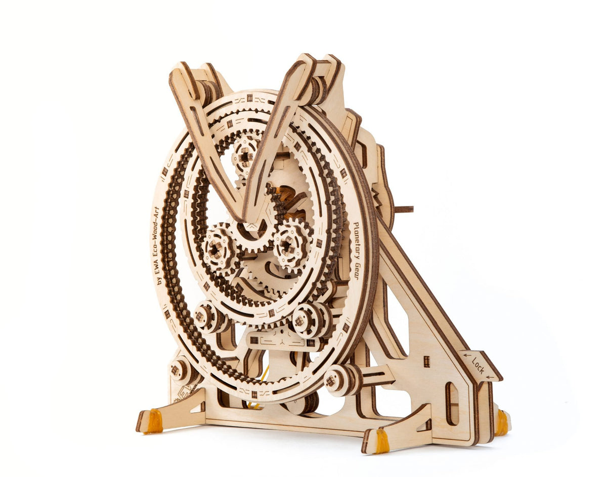 Eco Wood Art (EWA) 3D Mechanische Puzzel Planetary Gear, 1058, 11,8x24,7x20,4cm