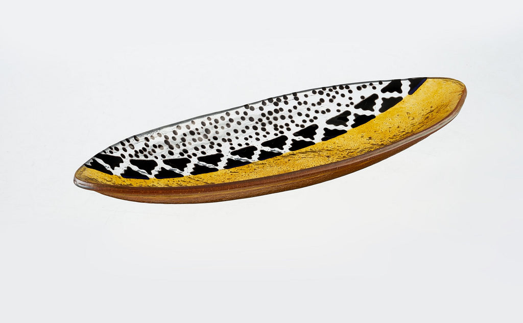 Boho Oval M 36x14 Amber & Black Tekeningen