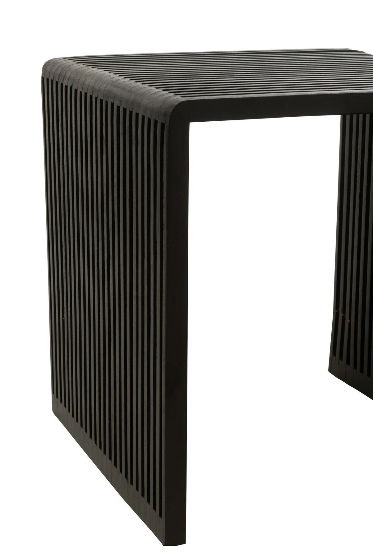 J-Line bijzettafel Kubus - hout - zwart - set van 2