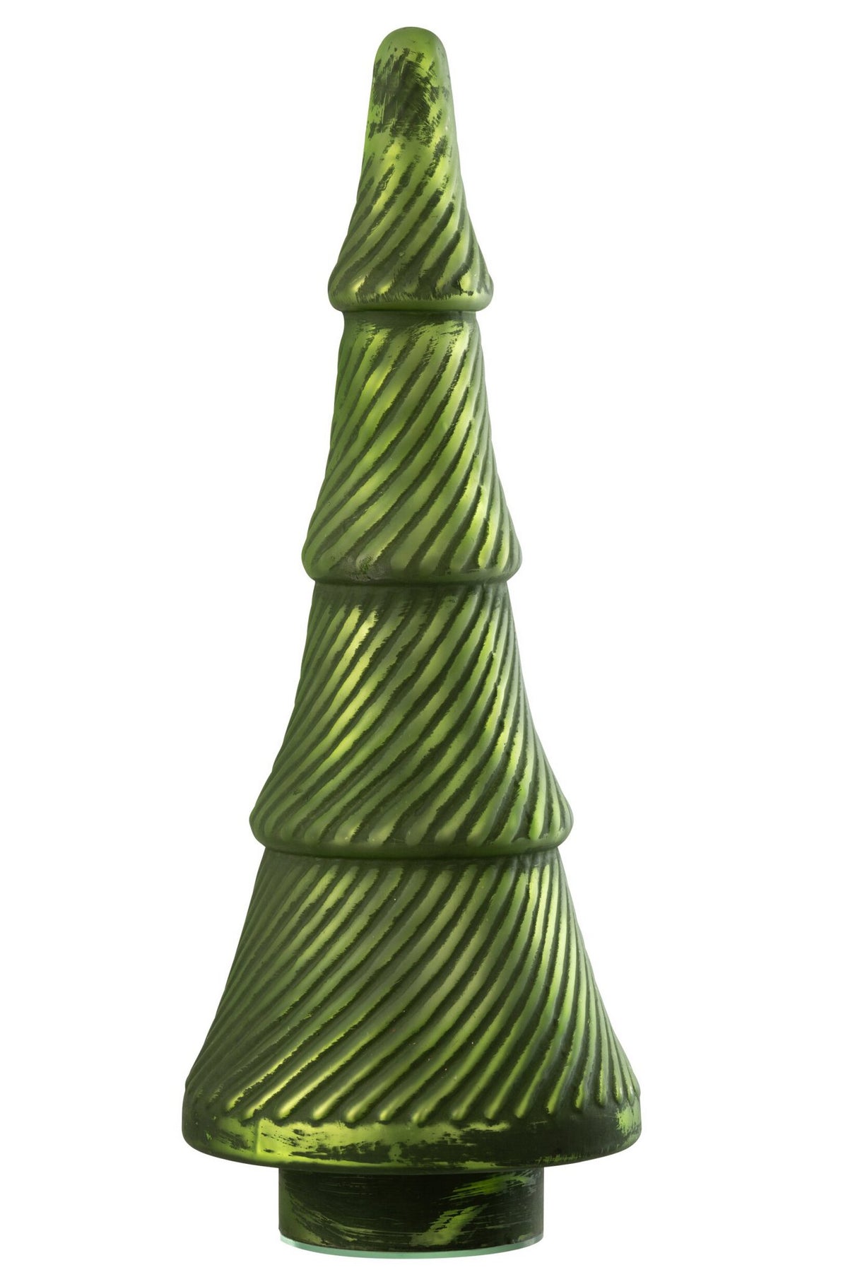 J-Line Kerstboom Geoxideerd Geribbeld Glas Groen Large
