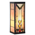 Wandlamp Tiffany 14x16x40 cm Beige Glas