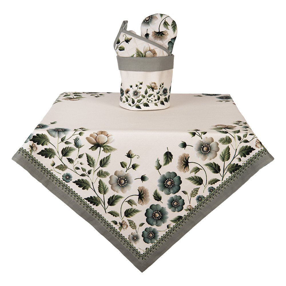 Tafelkleed 100x100 cm Beige Katoen