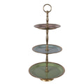 Etagère 3 laags Ø 27x51 cm Groen Stainless Steel