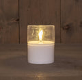 LED kaars voor buiten 3D vlam 10cm wit