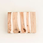 Wit gestreepte houten decoratieve doos