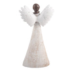 Kerstdecoratie Beeld Engel 12x6x24 cm Beige Kunststof