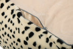 J-Line Poef met dalmatiërmotief - polyester - wit/zwart