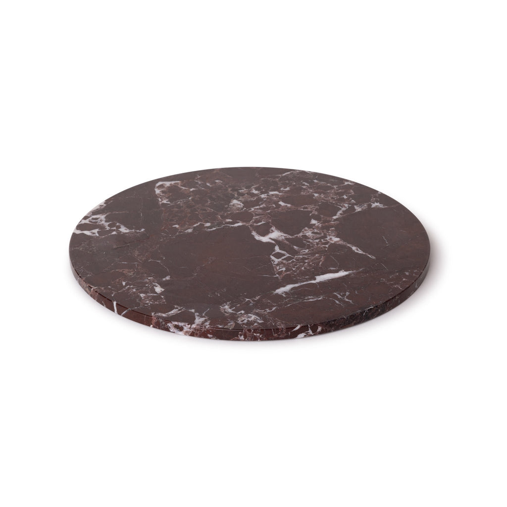 Marmer dienblad rond Ø30cm rood