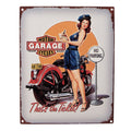 Tekstbord 20x25 cm Grijs IJzer Motor Wandbord