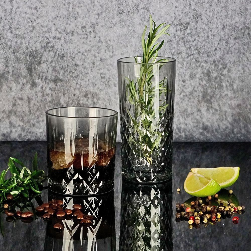 Waterglas 280 ml Grijs Glas Drinkbeker