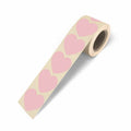Pastel Pink hearts - Cadeaustickers op rol - 500 stuks