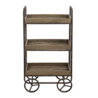 Keukentrolley Bruin, Hout en IJzer 51x26x94 cm