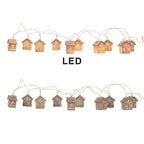 Lichtsnoer 10 Lampjes Gingerbread house LED 150 cm Bruin Kunststof
