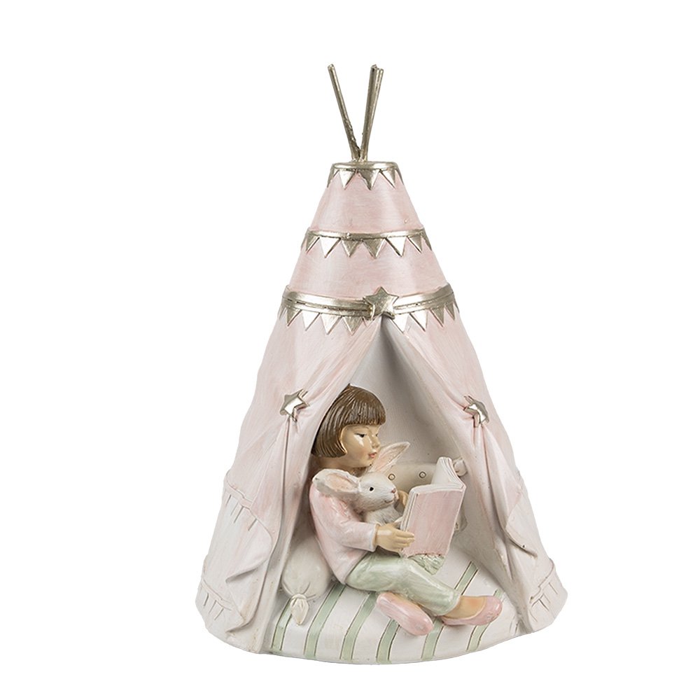 Spaarpot 13x13x19 cm Roze Kunststof