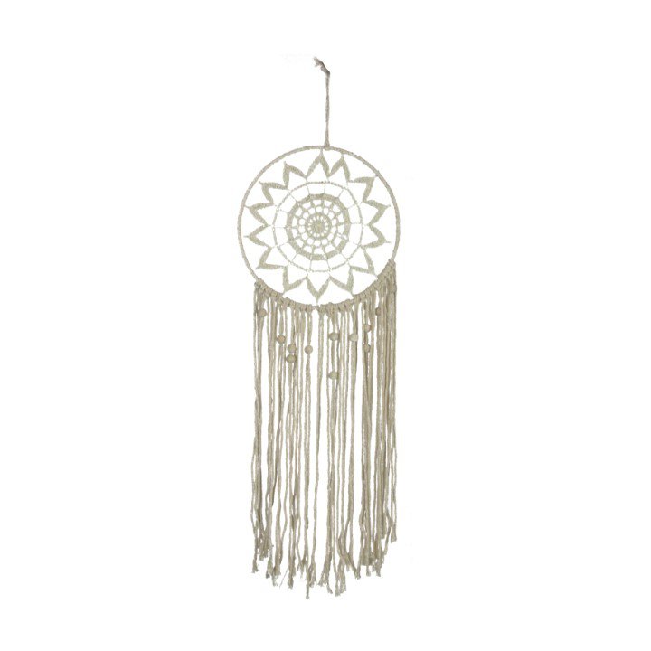 Stoffenhanger macramé 28x28x38cm creme