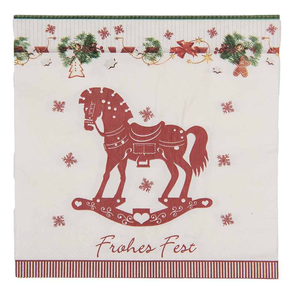 Servetten Papier Set van 20 33x33 cm Wit Papier