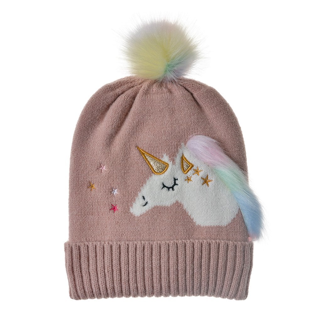 Muts Kind Roze Acryl Eenhoorn