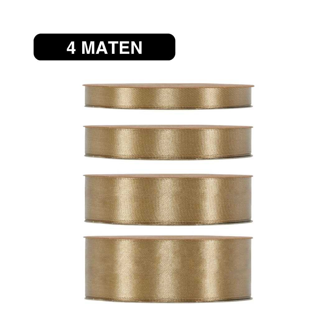 Satijn Lint Licht Bruin – 50m – / Double Satin Classic