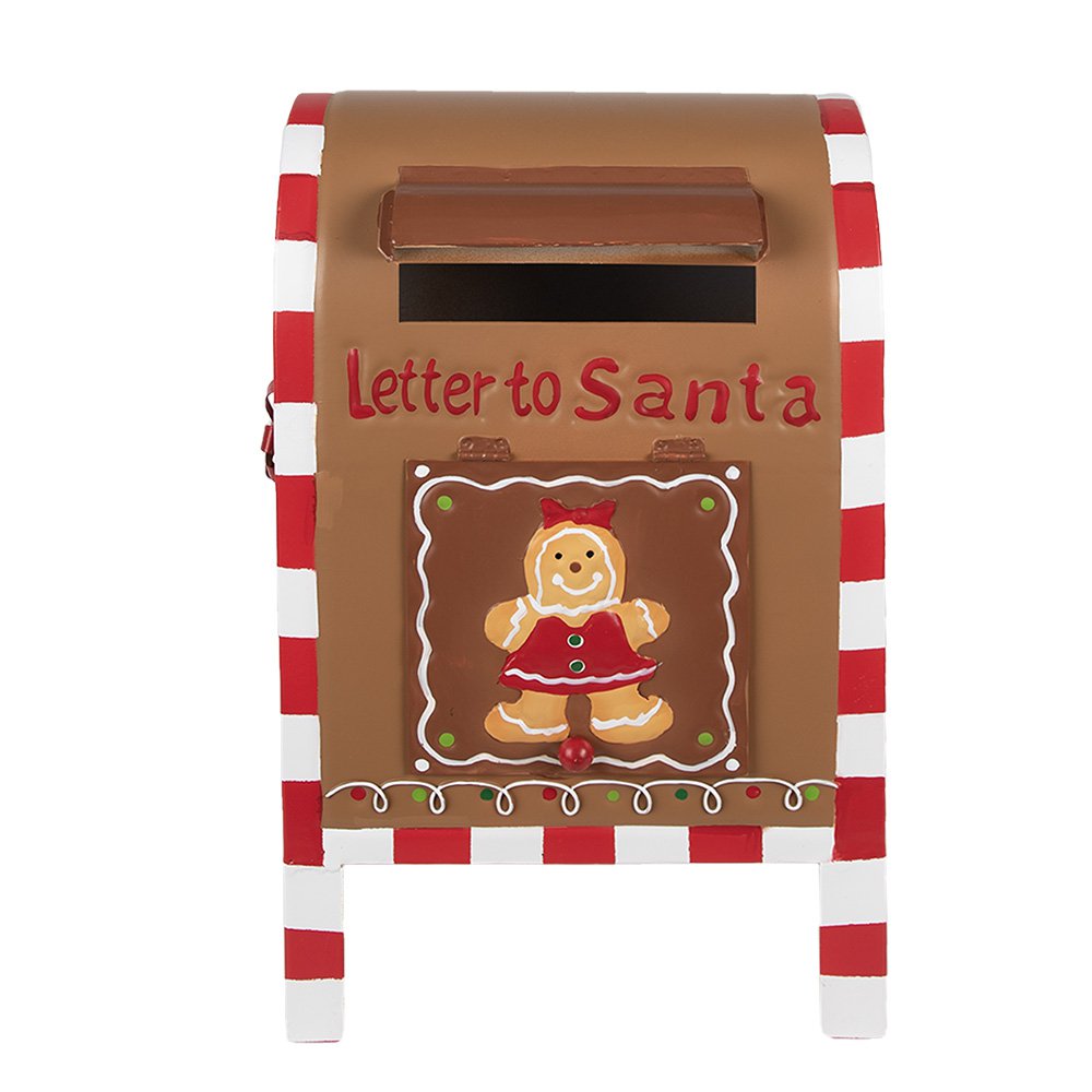 Brievenbus 22x18x34 cm Bruin Metaal Kerstdecoratie