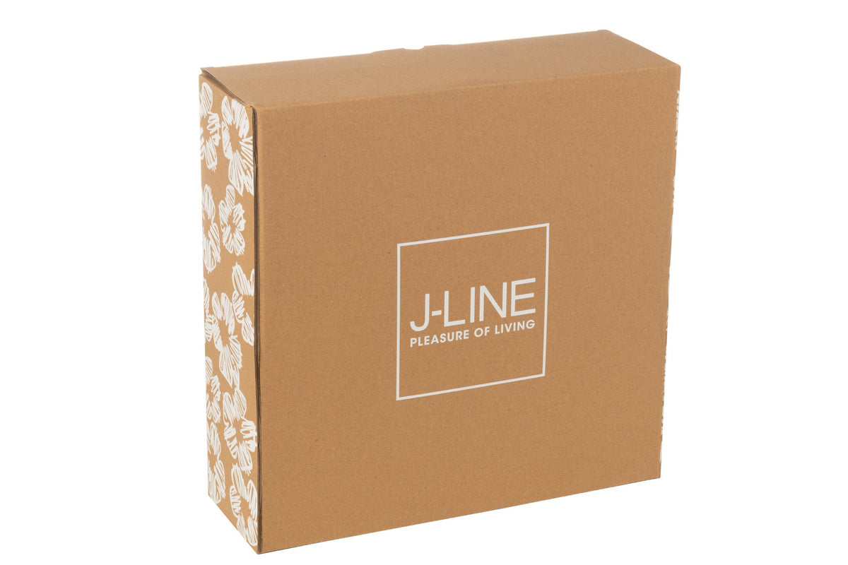 J-Line Set 6 Aperoschalen + Dienblad Bamboe Doos Keramiek Groen
