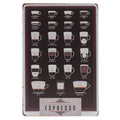 Espresso Retro Wandbord 30x20