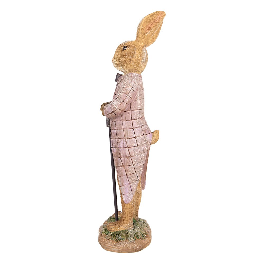 Beeld Konijn 21 cm Bruin Polyresin Paasdecoratie
