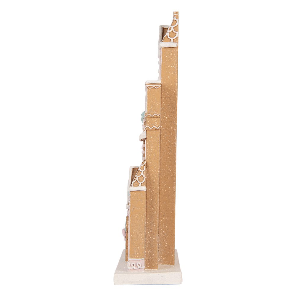 Gingerbread house 26x10x40 cm Bruin Kunststof