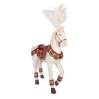 Decoratie Beeld Paard 35x12x56 cm Wit Kunststof