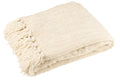 J-Line deken Chenille - polyester - ecru