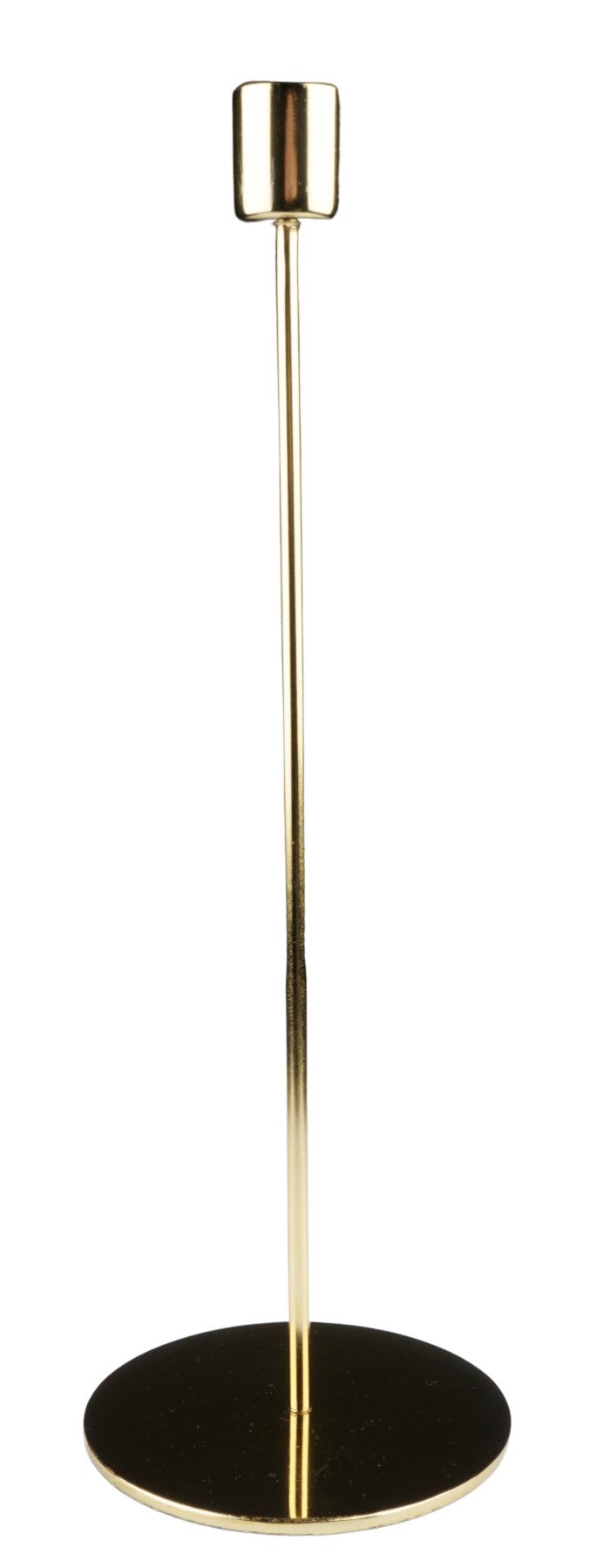 Metalen kaarsenhouder 31x9cm goud