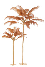 J-Line decoratie Boom pluimen - metaal - goud/oker - large